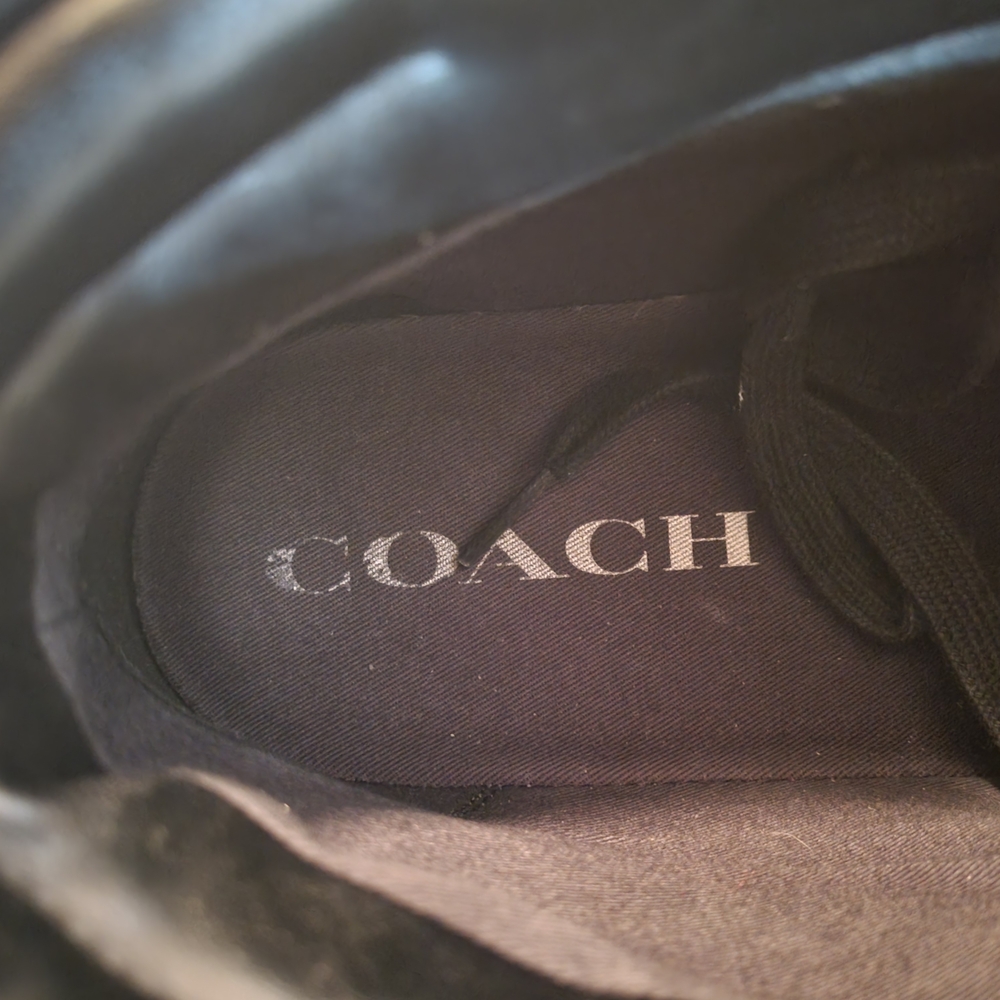 COACH Black and Gray High-Top Sneakers - Picture 2 of 12